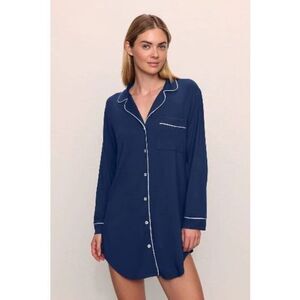 Recliner Navy Blue Pajama Nightgown Size Small